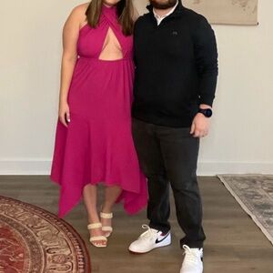 Vici Fuchsia Asymmetrical Dress